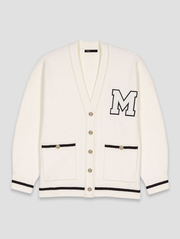 Cardigan lungo con ricamo