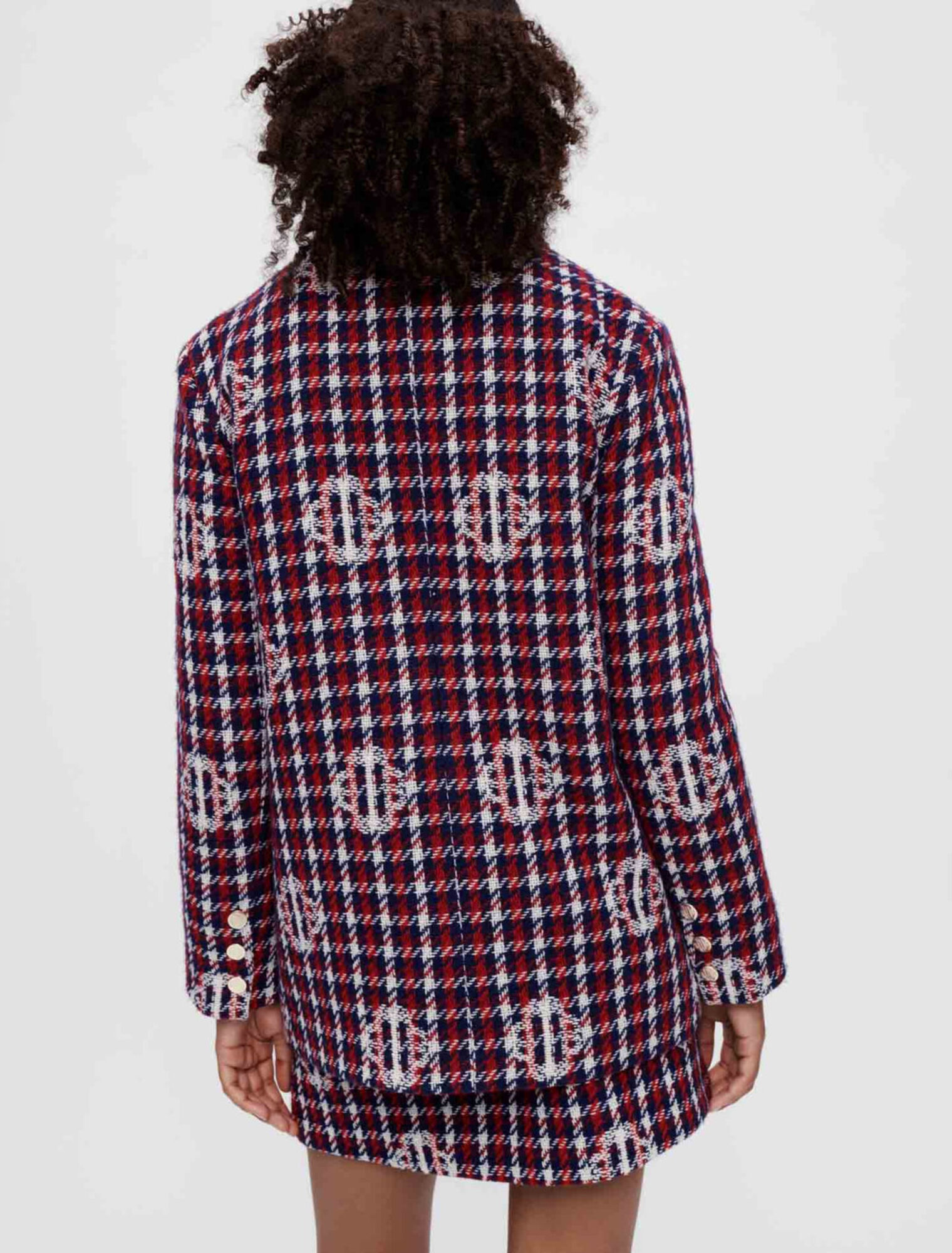 Giacca jacquard a quadri trifoglio
