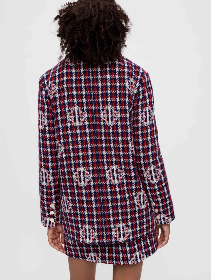 Giacca jacquard a quadri trifoglio
