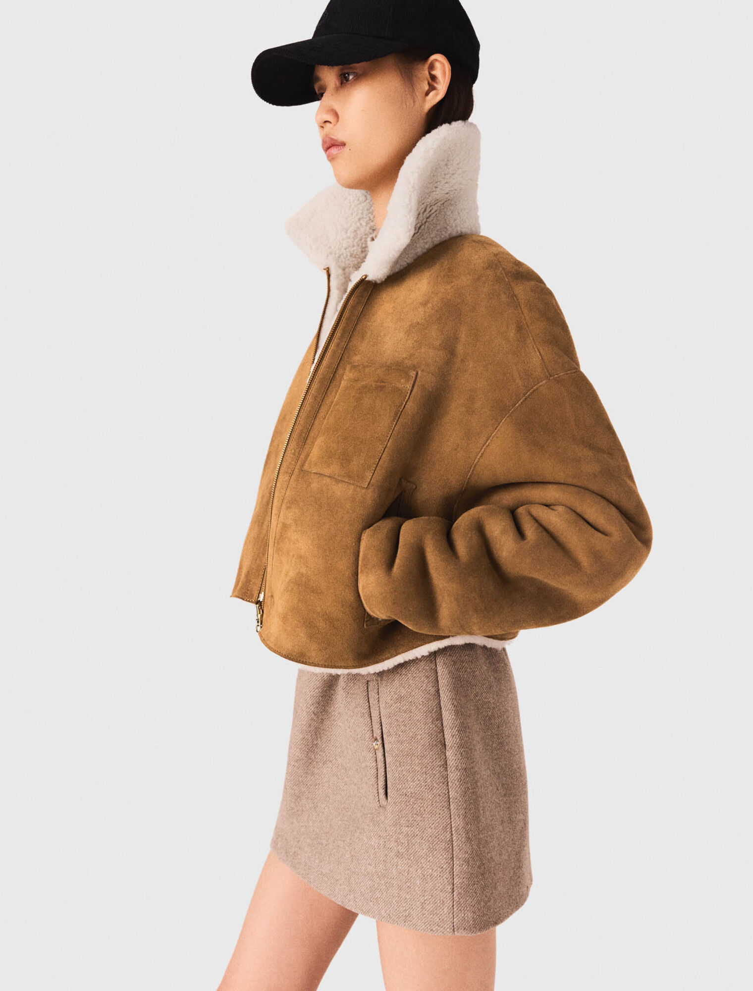 Cappotto shearling reversibile