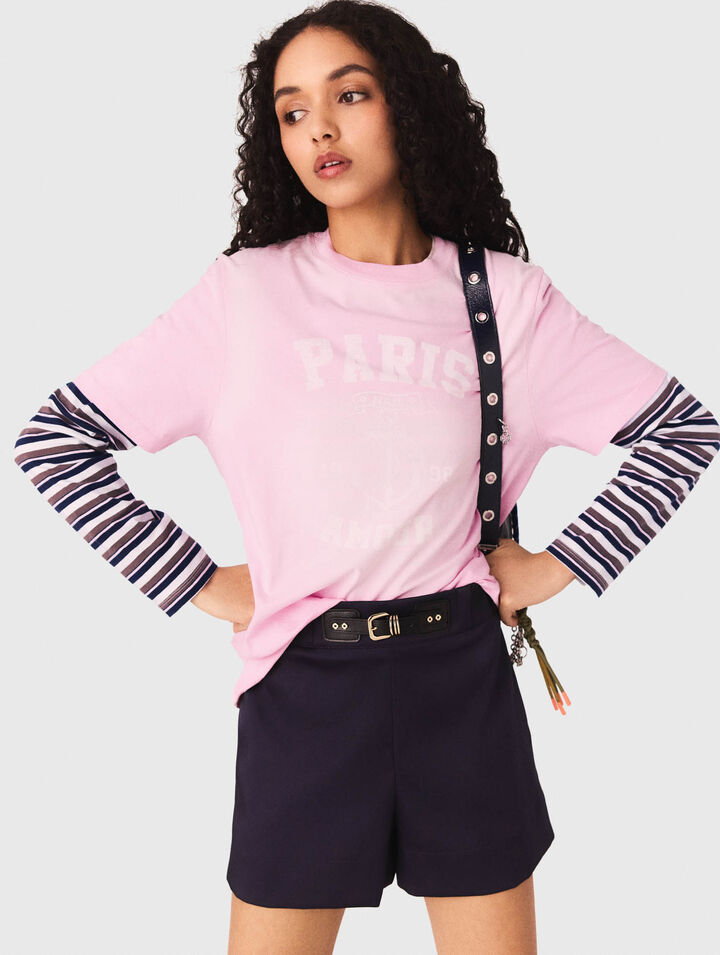 T-shirt con stampa marinara