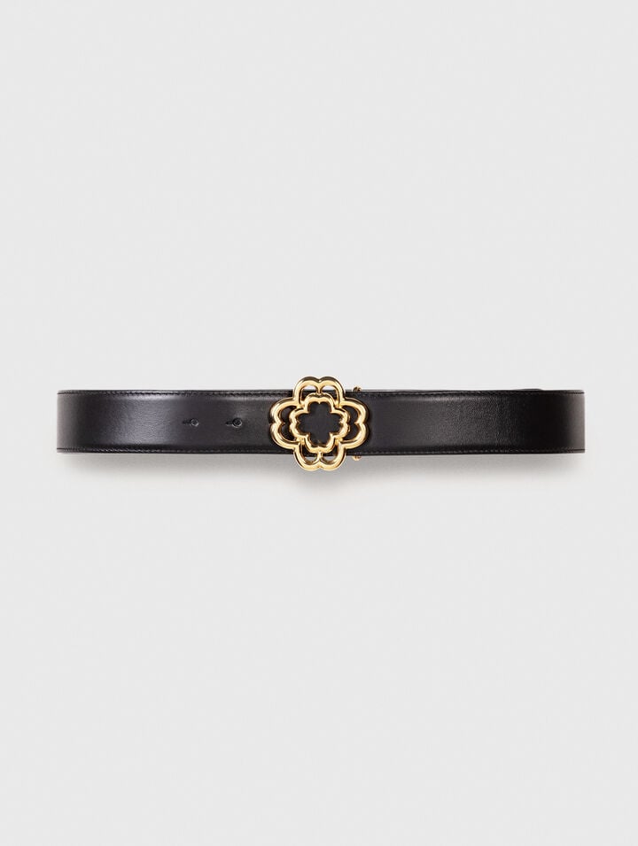Cintura logo Clover in pelle
