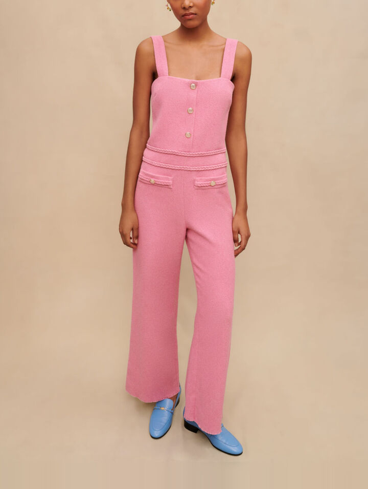 Tuta pantalone in tweed