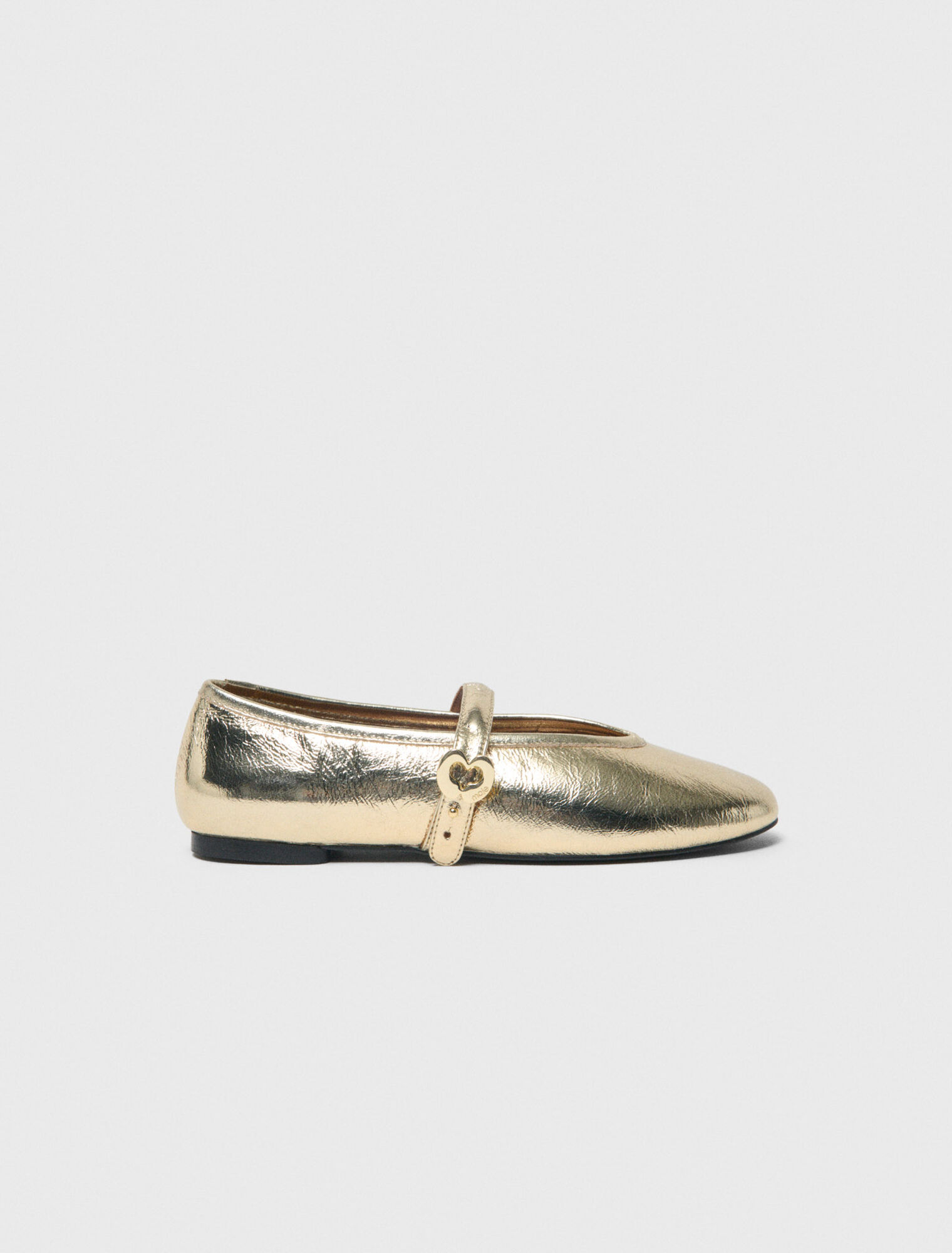 Ballerine in pelle metallizzata