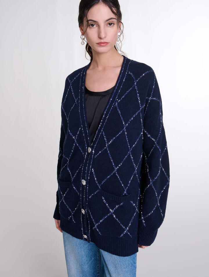 Cardigan lungo in lana