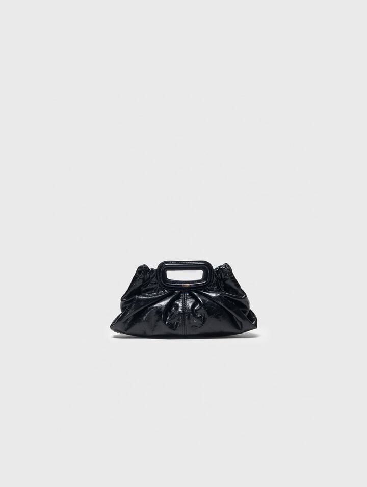 Milpli mini Clutch pelle craquel&eacute;