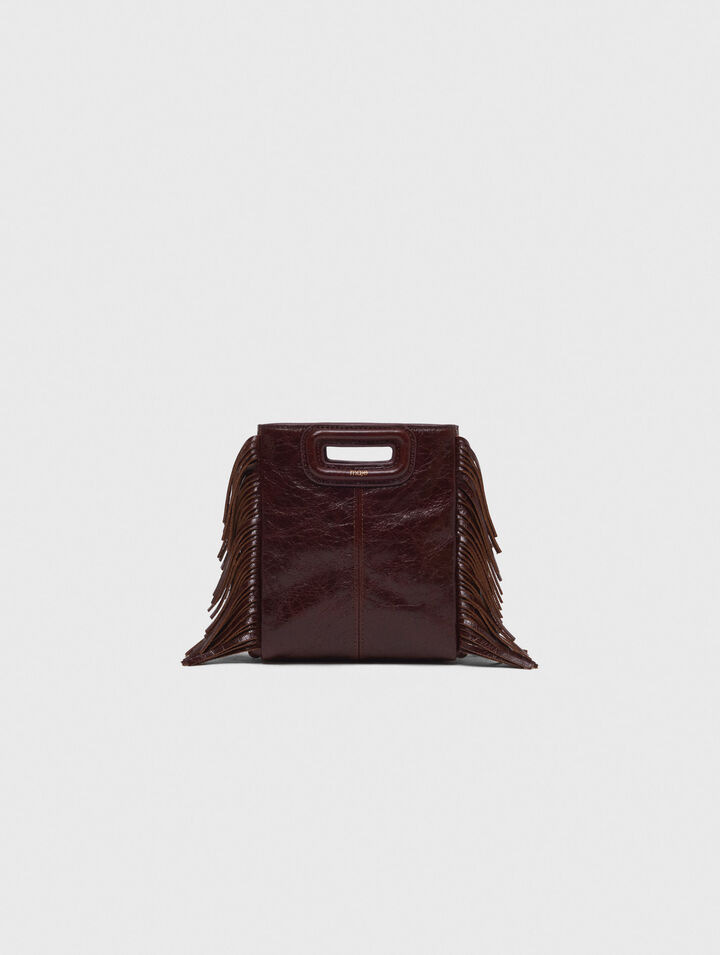 Borsa M mini in pelle craquelé