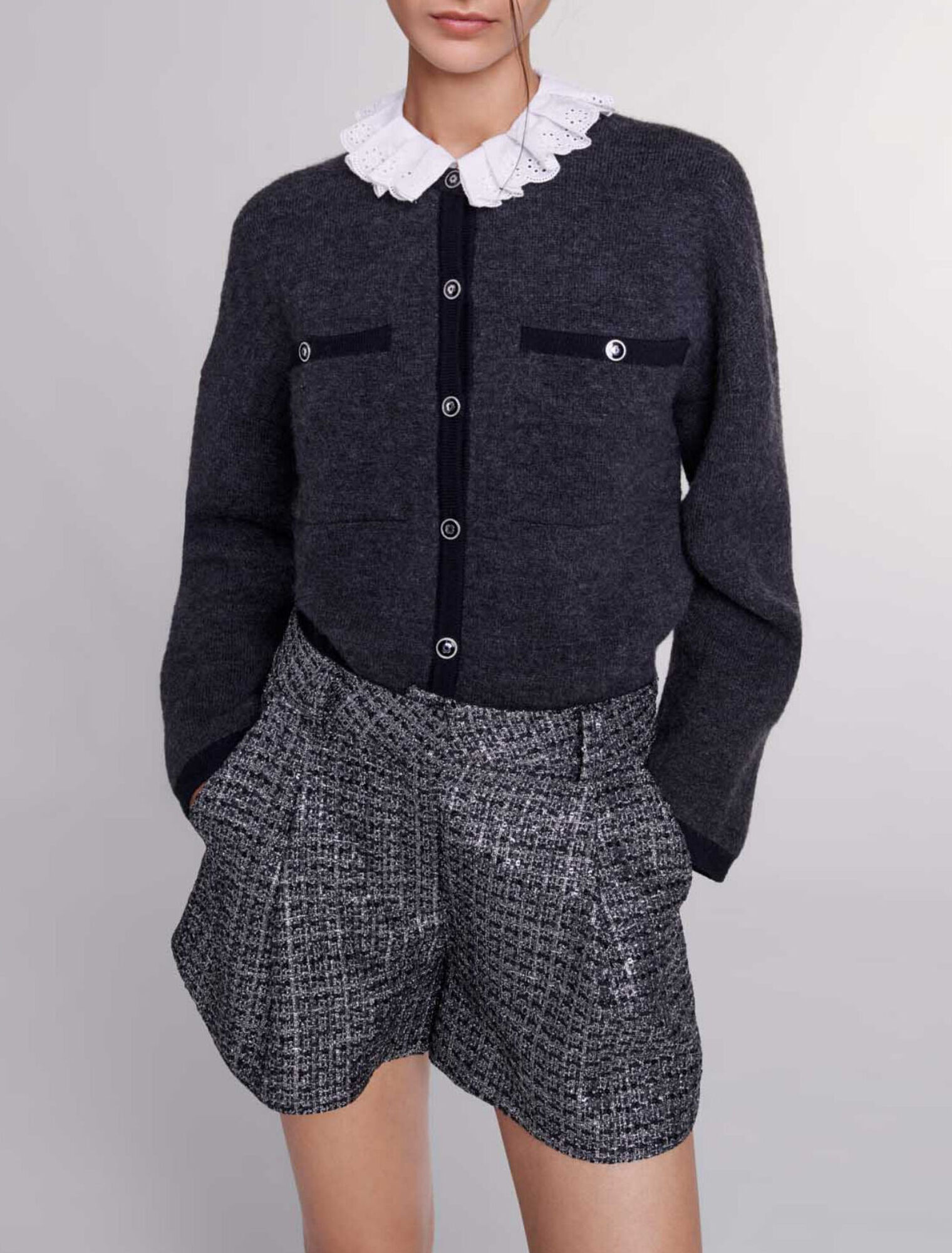 Shorts in tweed