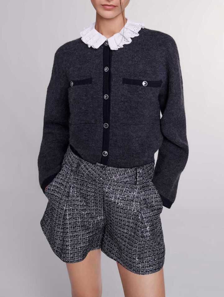 Shorts in tweed