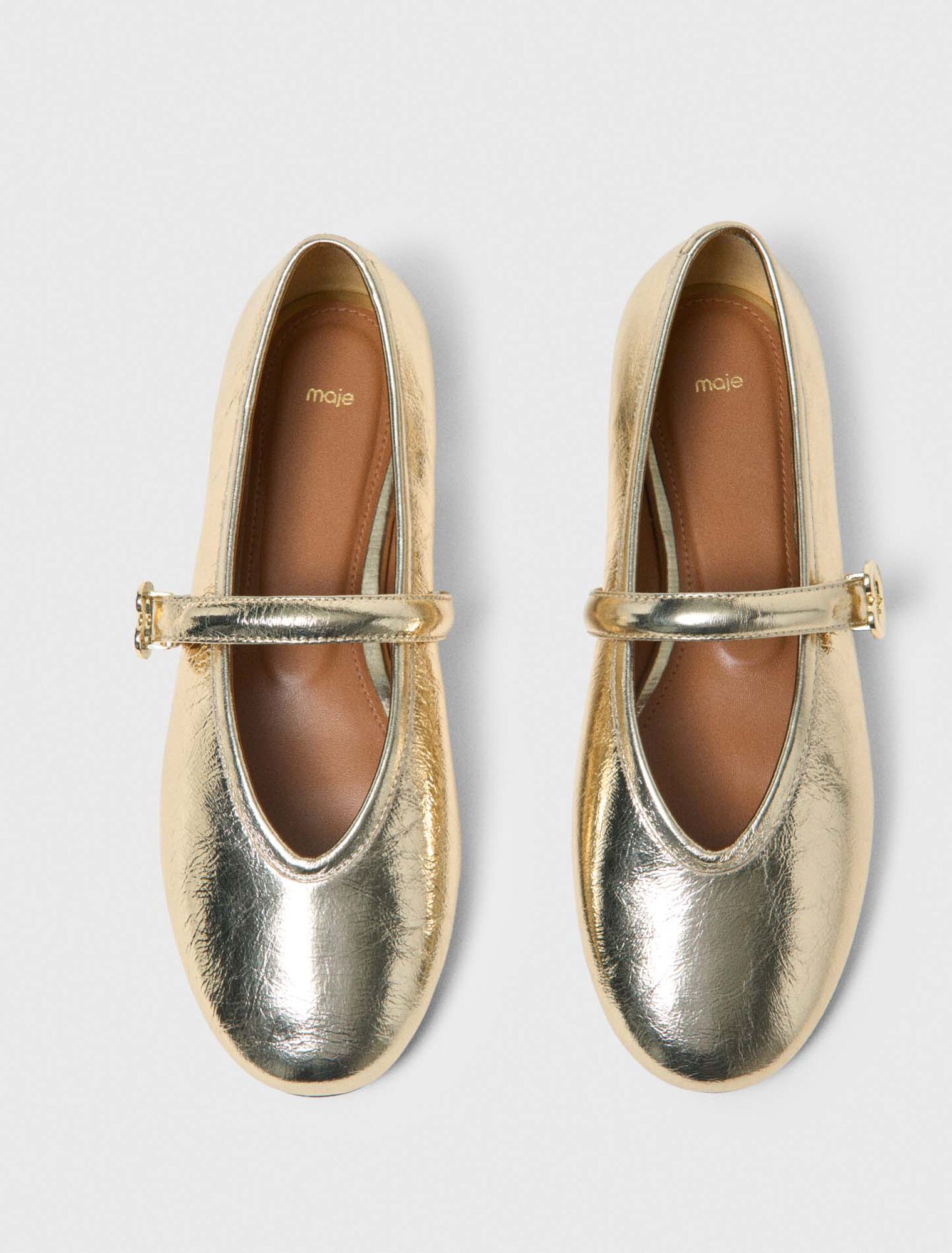 Ballerine in pelle metallizzata