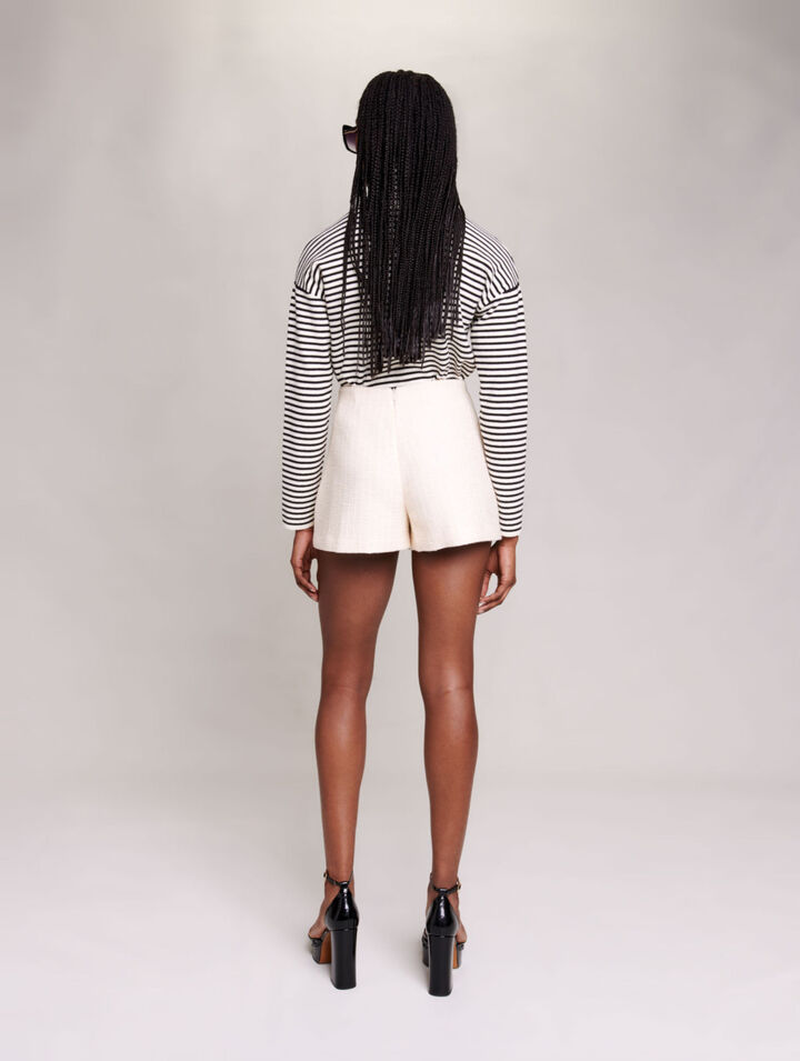 Shorts svasati in tweed