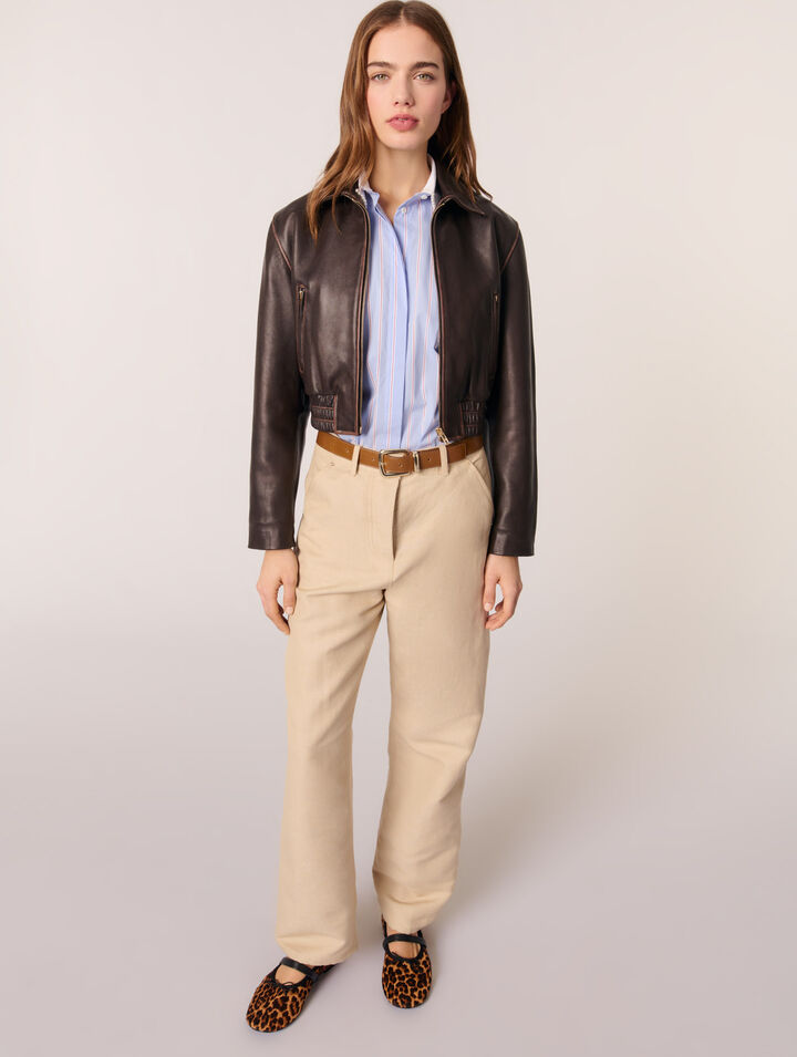 Pantaloni da tailleur lino e cotone
