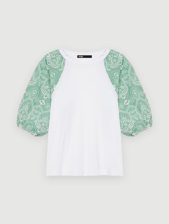 T-shirt in materiale misto