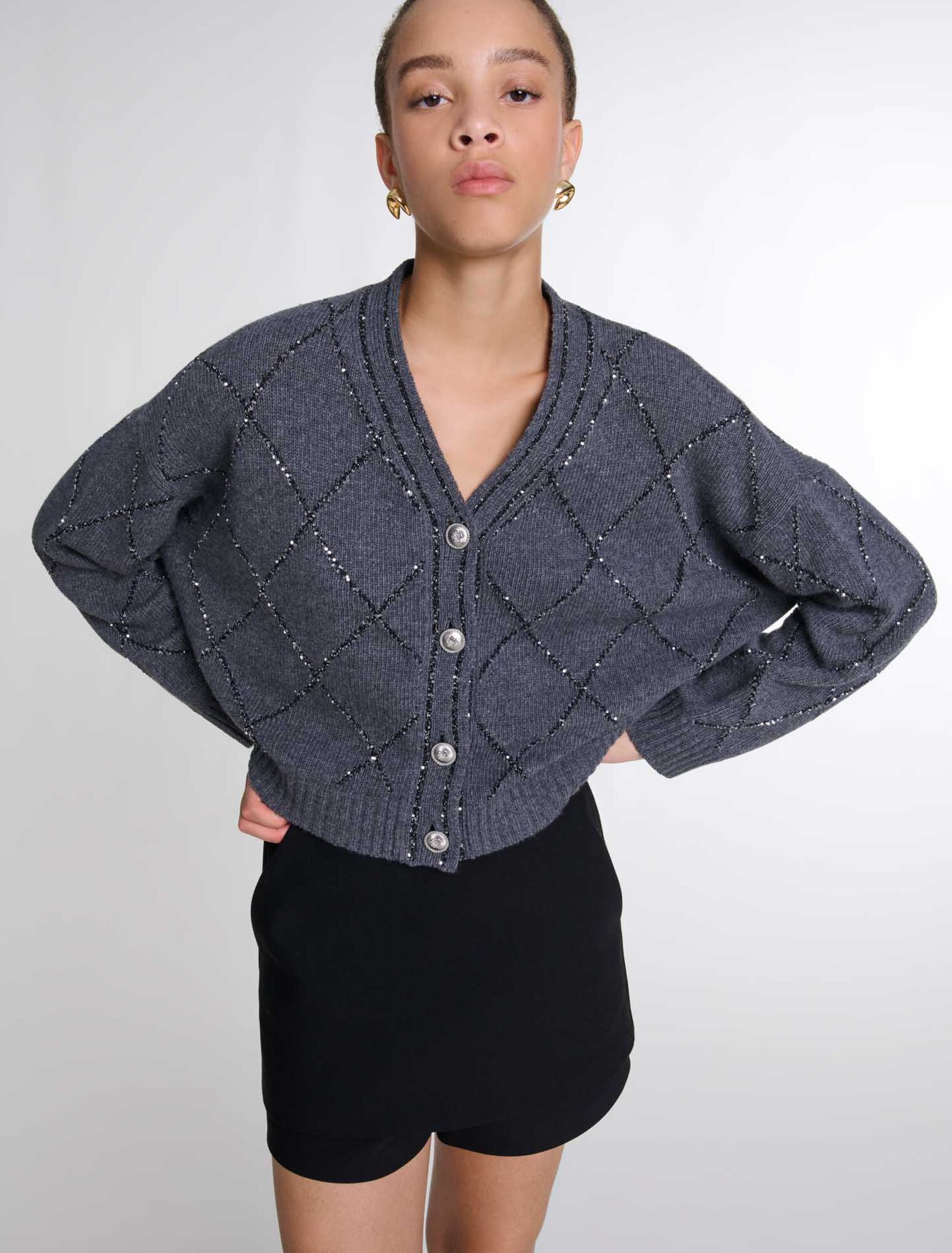 Gilet in maglia glitterata