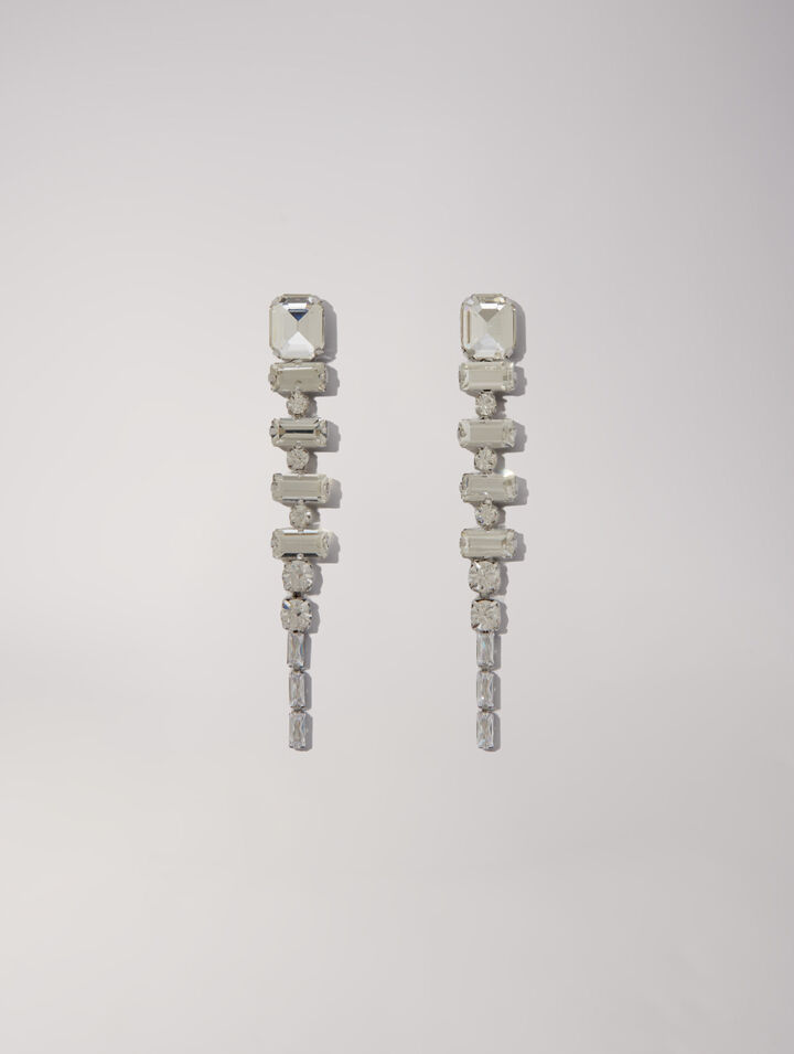 Orecchini con strass a cascata