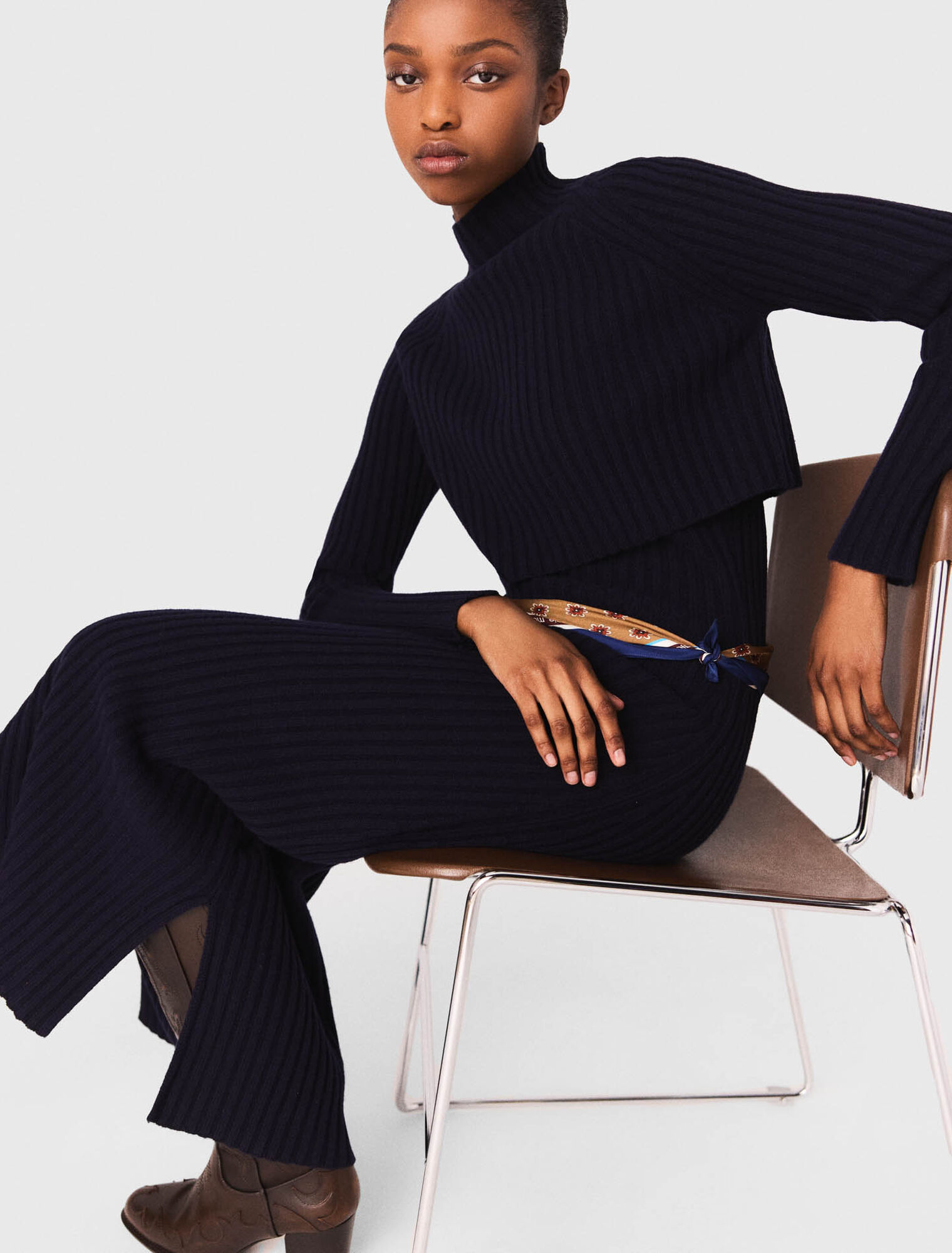 Abito in maglia con pull removibile
