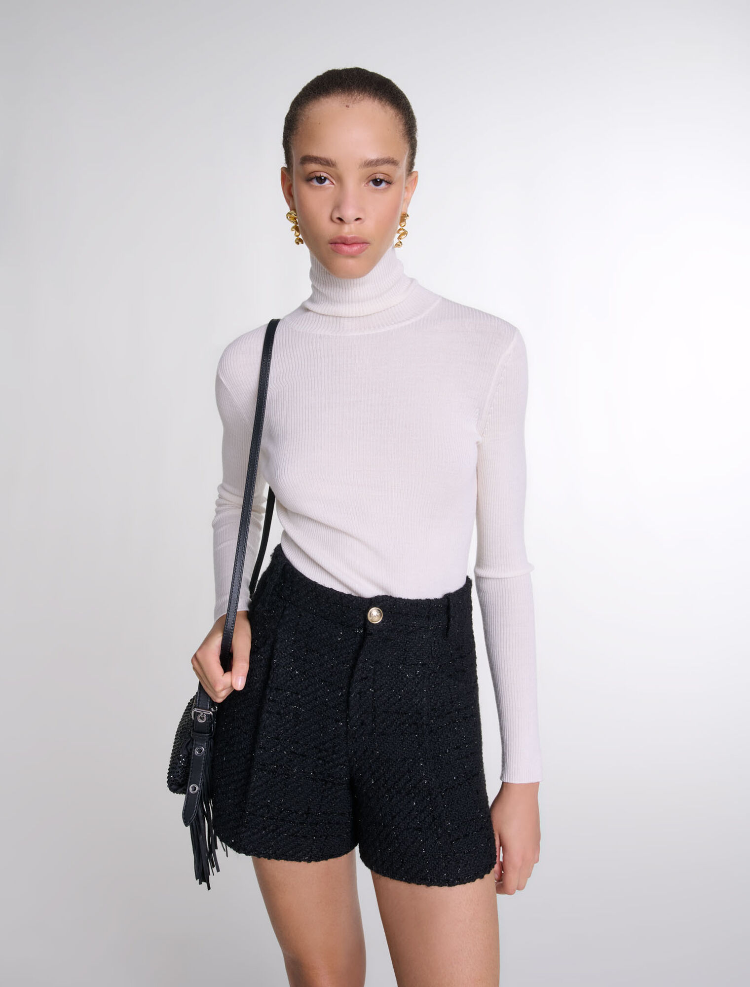 Pantaloncini in tweed