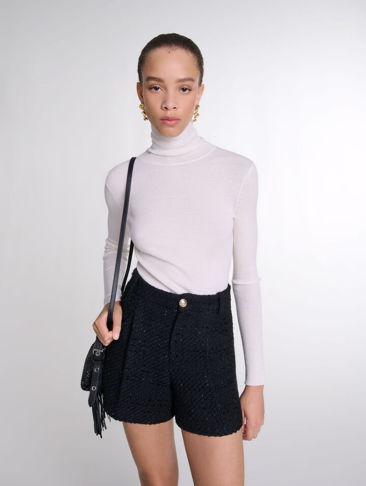 Pantaloncini in tweed