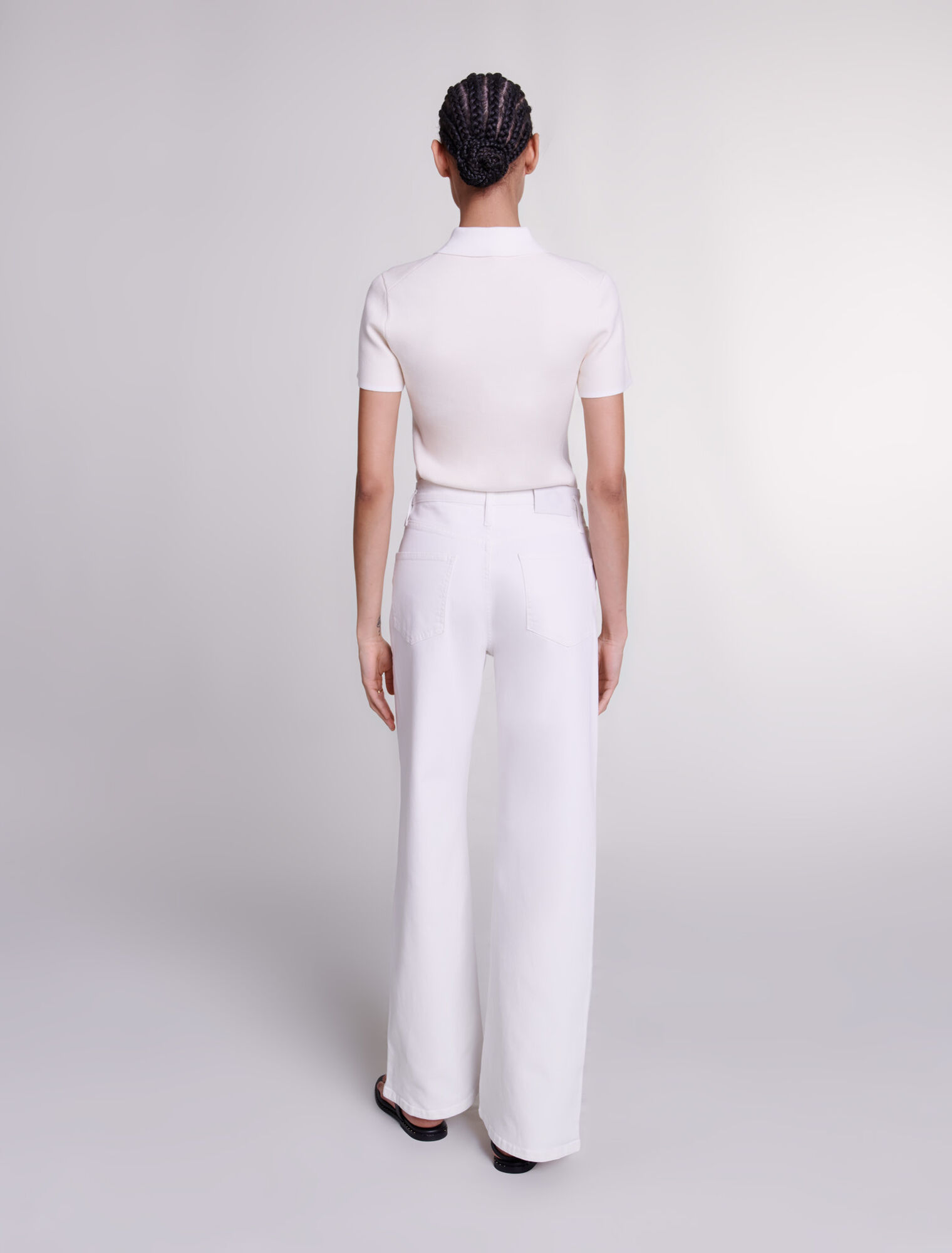 Top in maglia con colletto polo