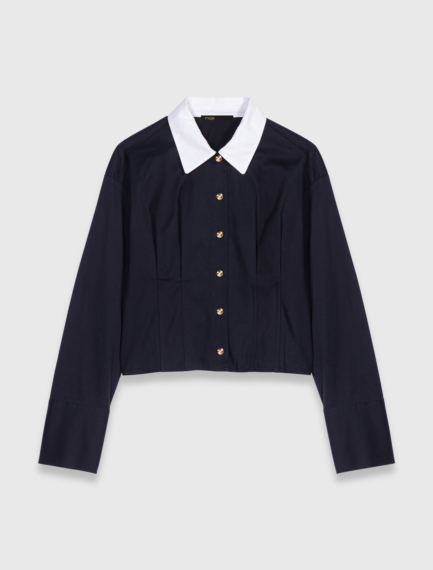 Camicia corta in popeline