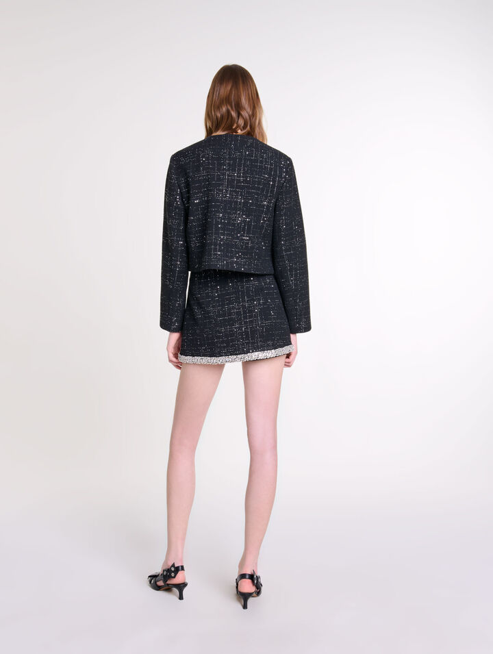 Giacca corta in tweed