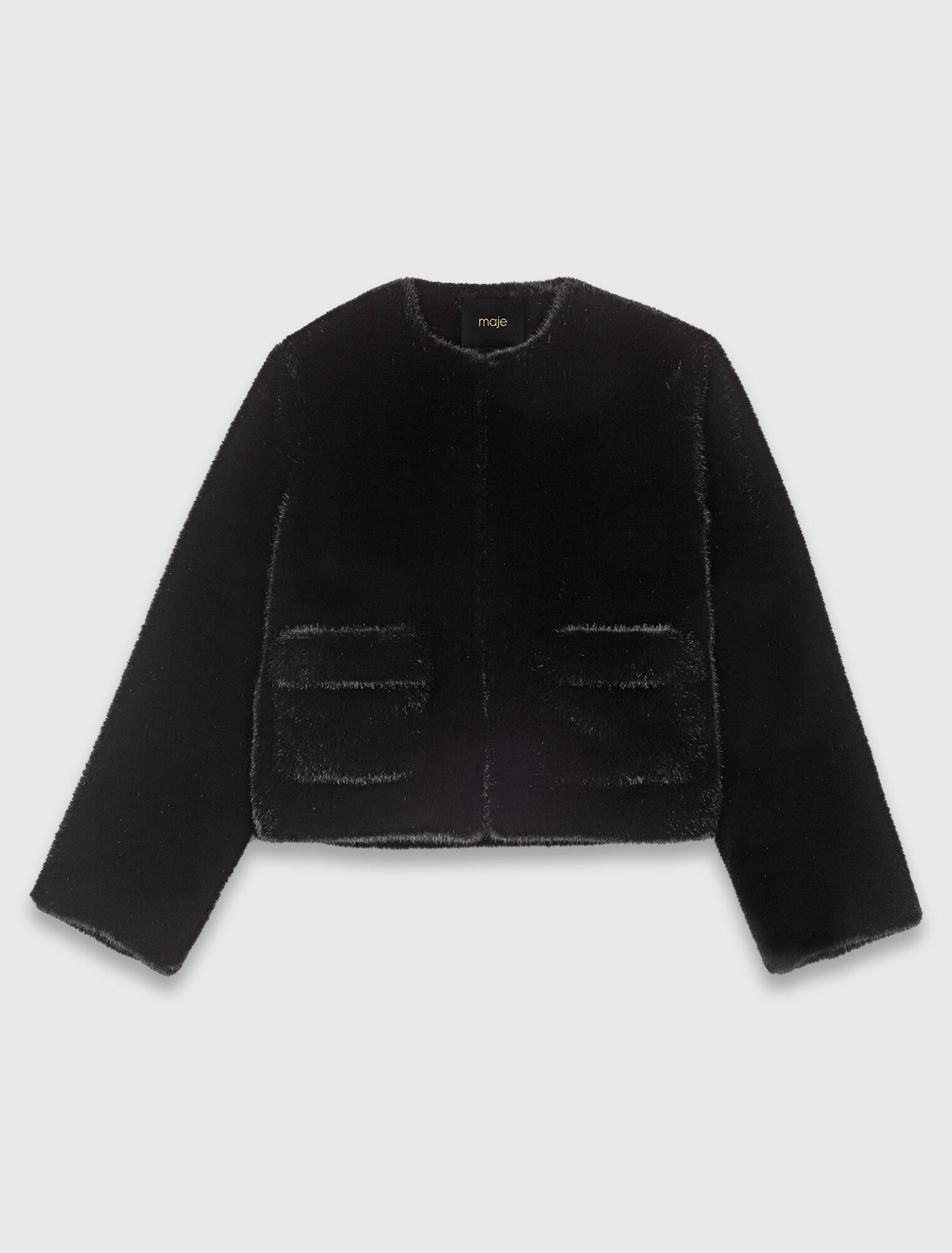 Cappotto corto in ecopelliccia