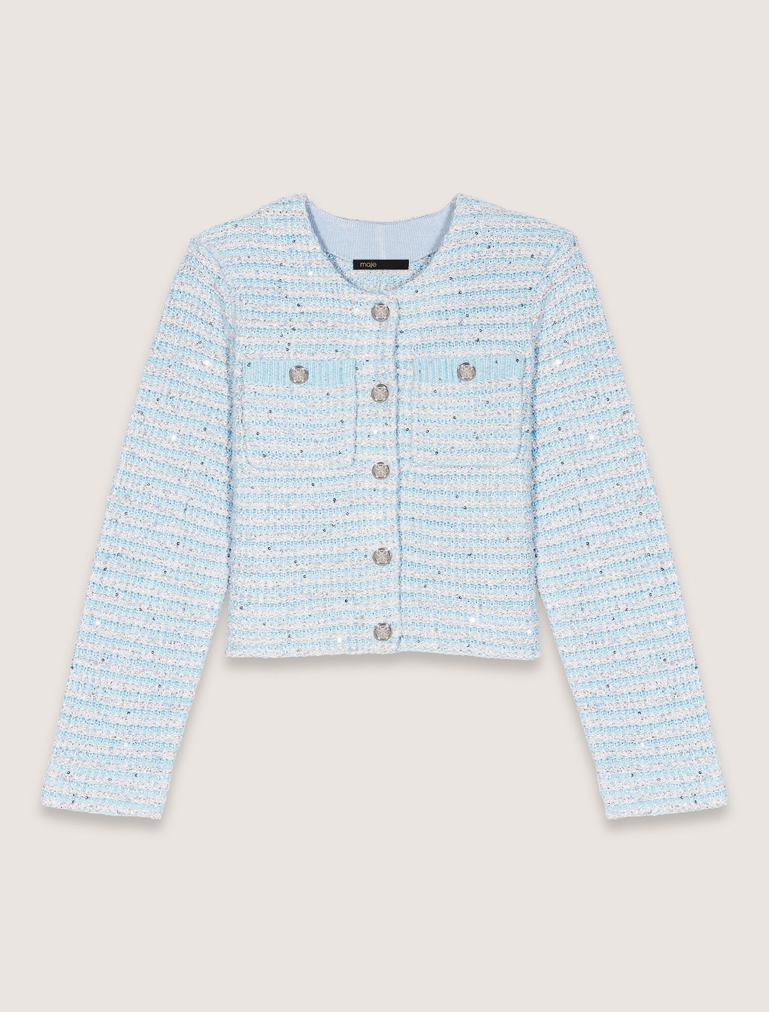 Cardigan con lustrini