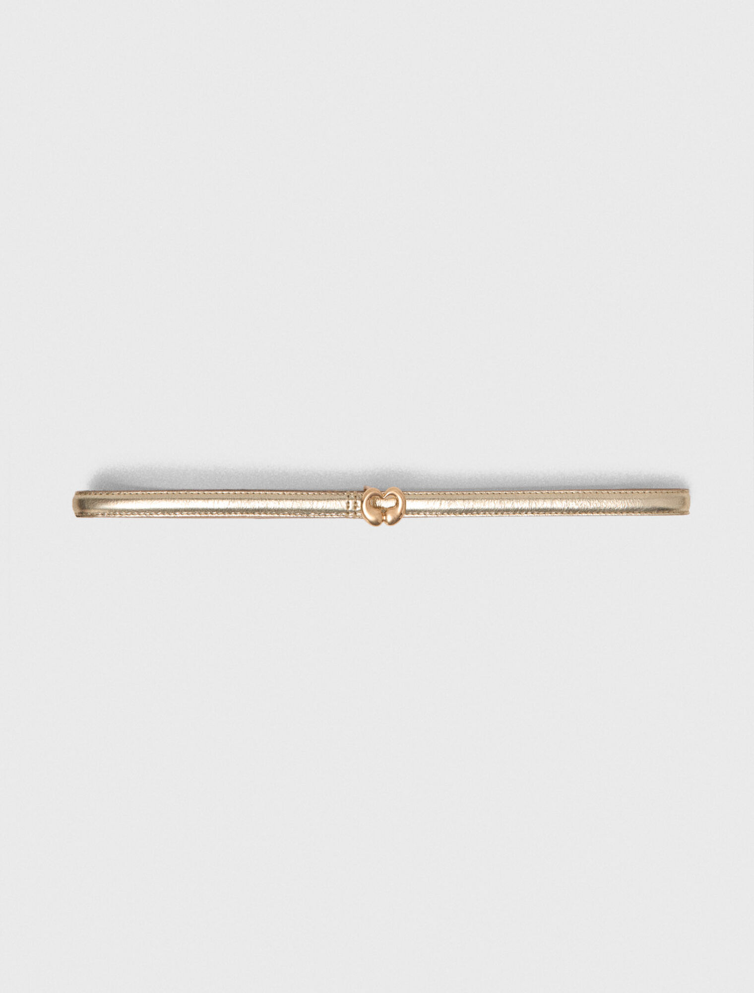 Cintura fine in pelle metallizzata