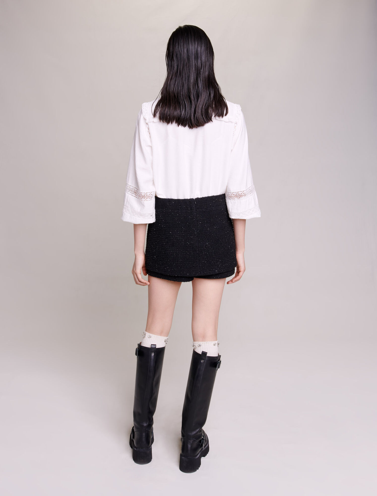 Shorts in tweed