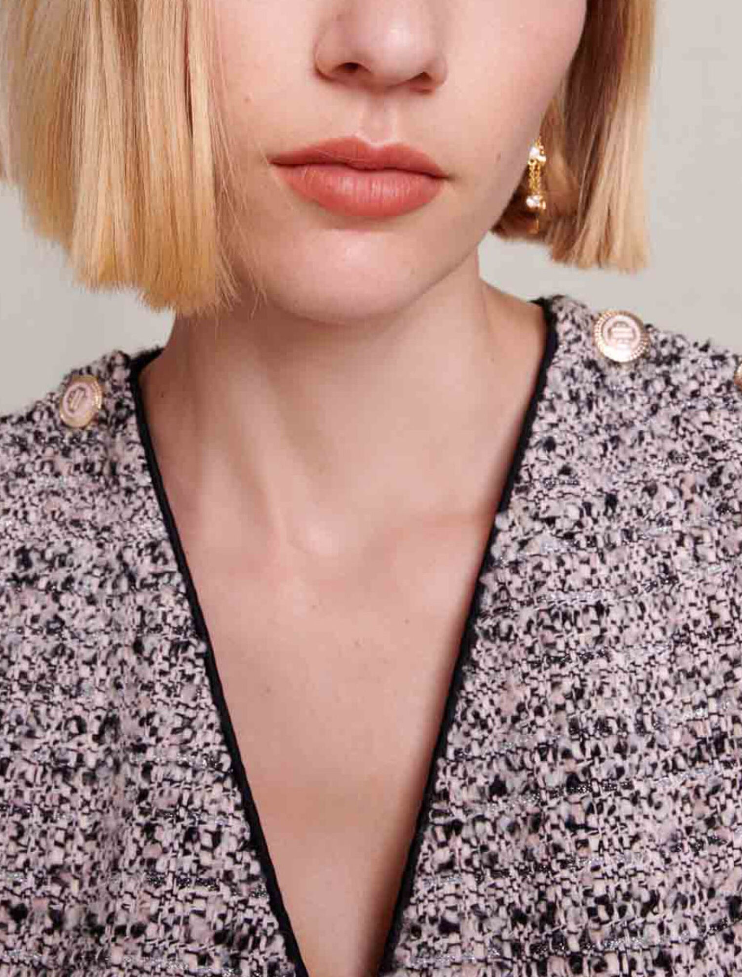 Abito corto in tweed