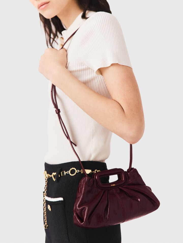 Milpli mini Clutch in pelle craquel&eacute;
