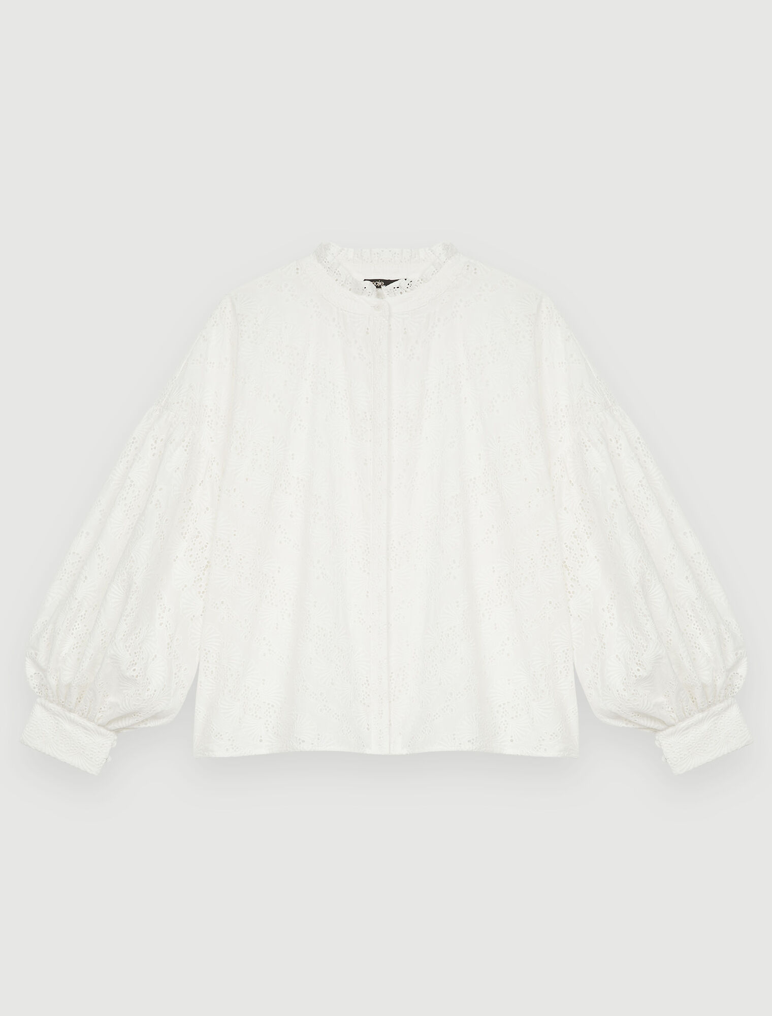 Camicia in cotone ricamato