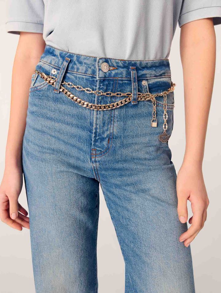 Jeans e cintura a maglie