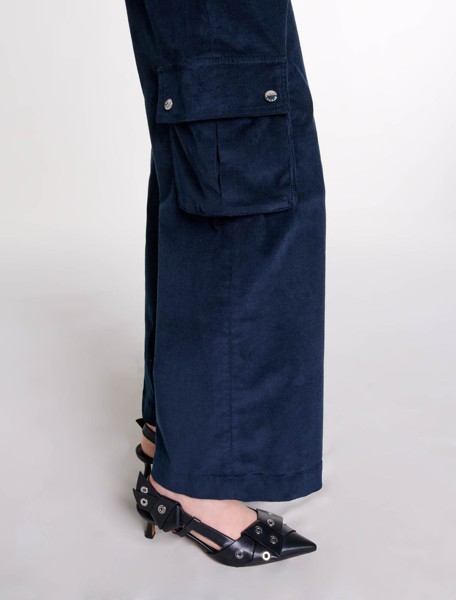 Pantaloni cargo in velluto
