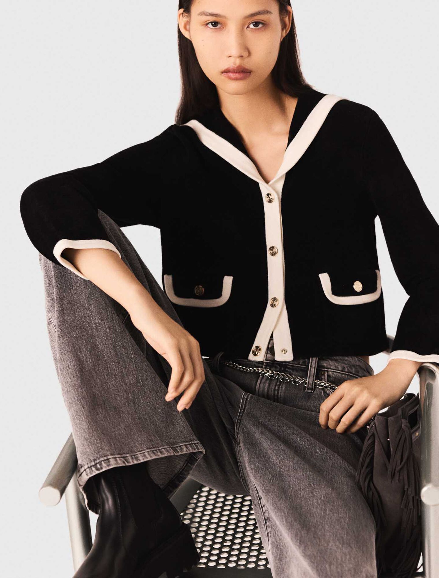 Cardigan effetto velluto