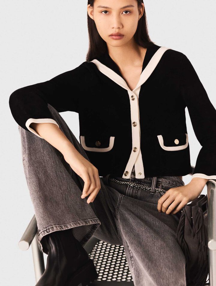 Cardigan effetto velluto