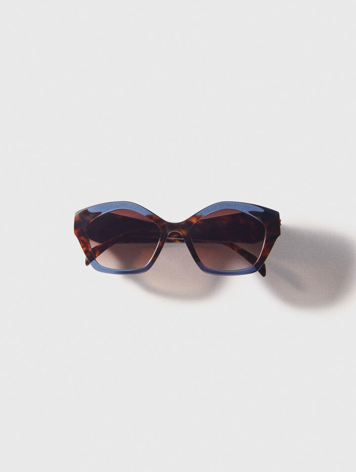 Occhiali cat-eye in acetato