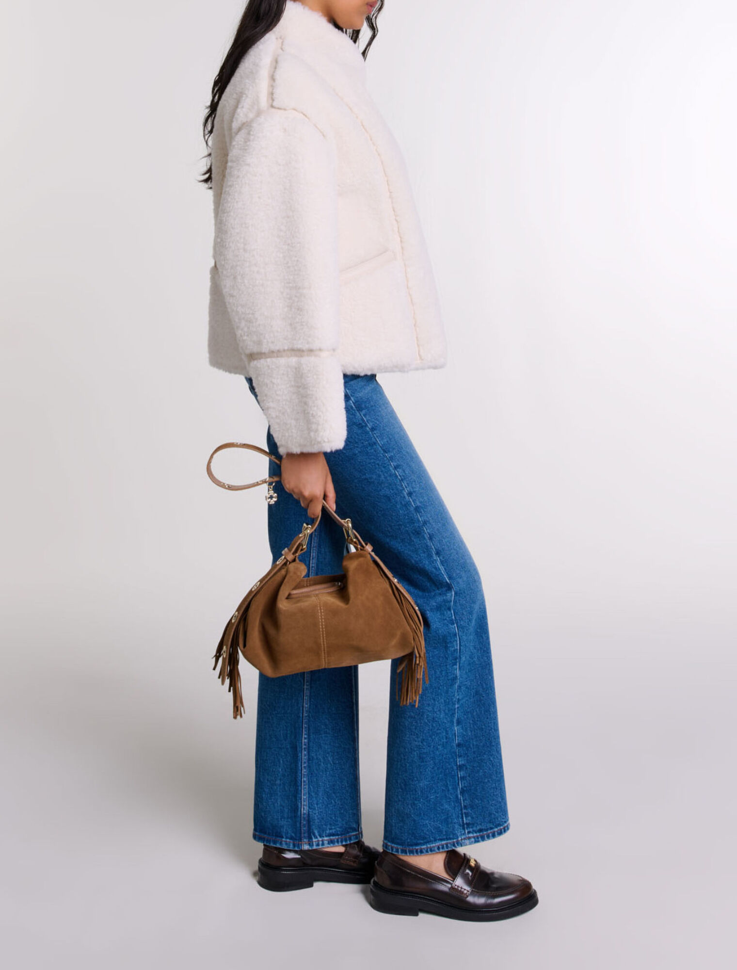 Cappotto corto in ecopelliccia