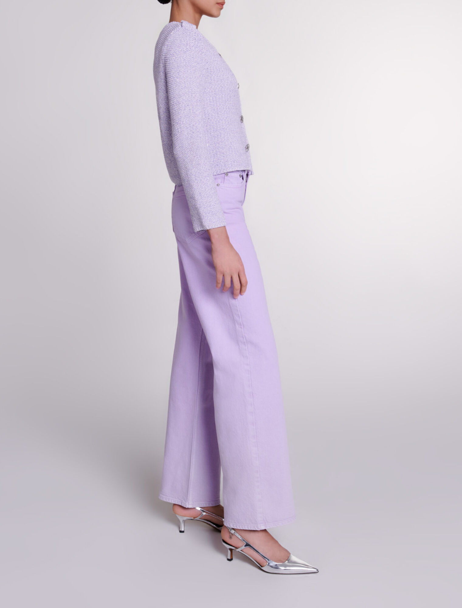 Cardigan in maglia con lustrini