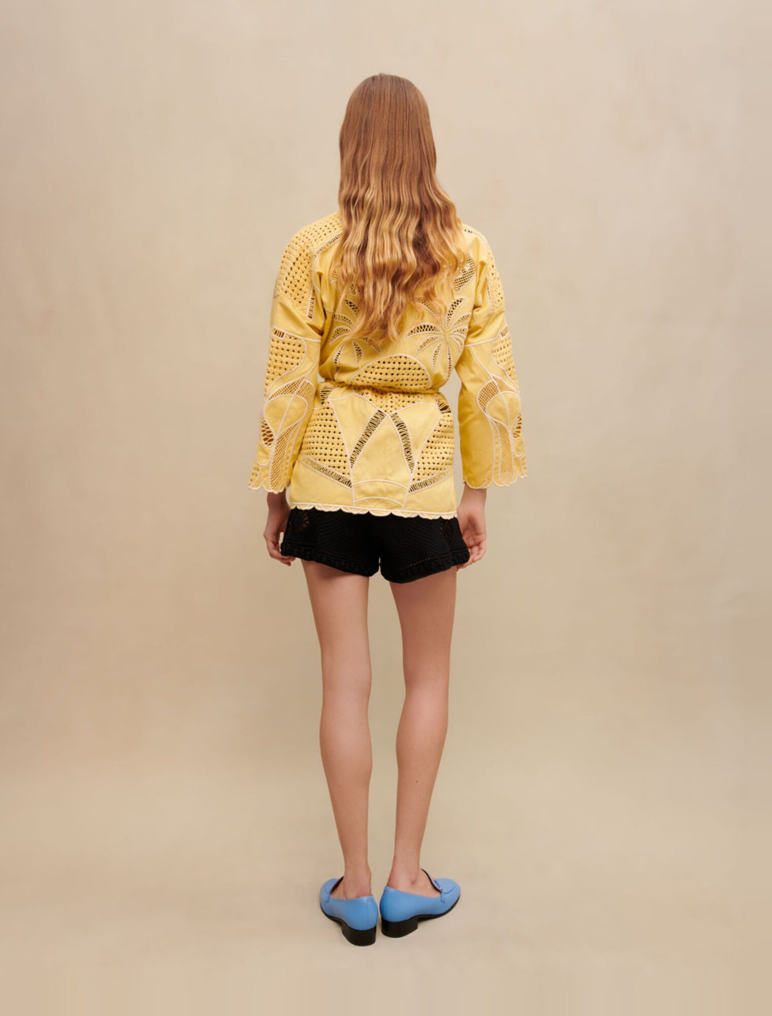 Giacca kimono ricamata