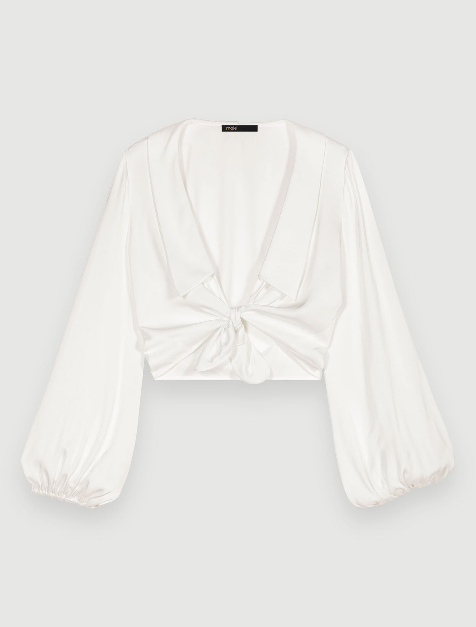 Camicia satinata annodata