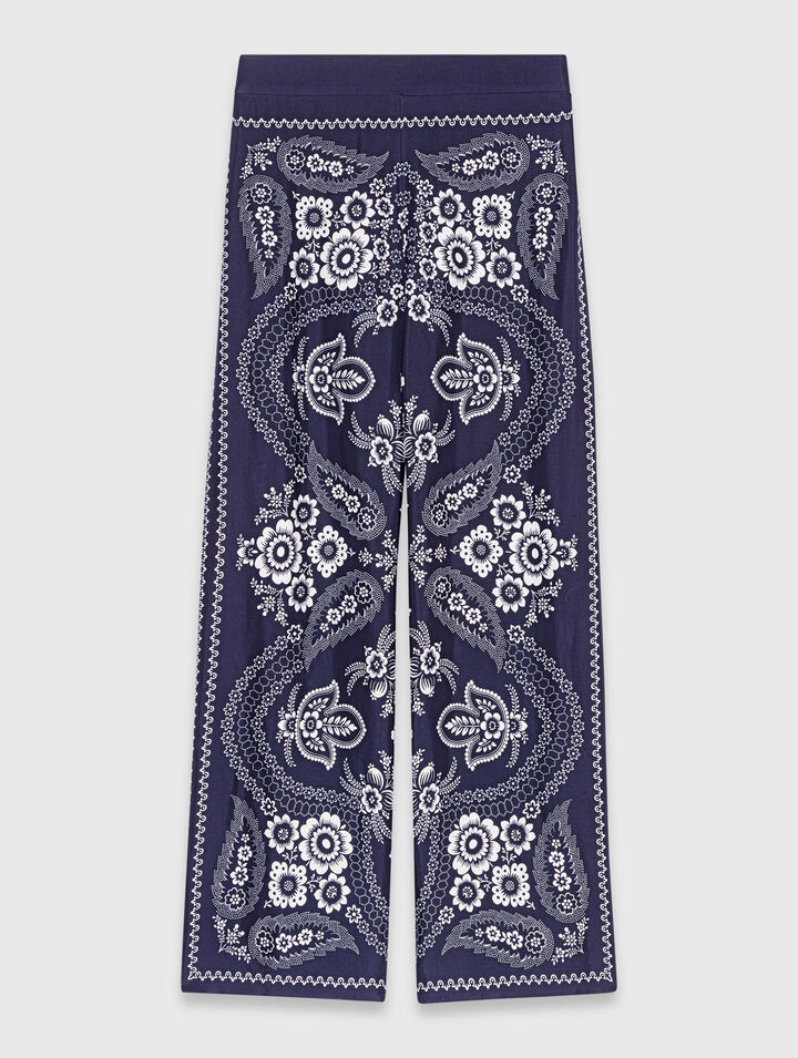 Pantaloni fluidi con stampa