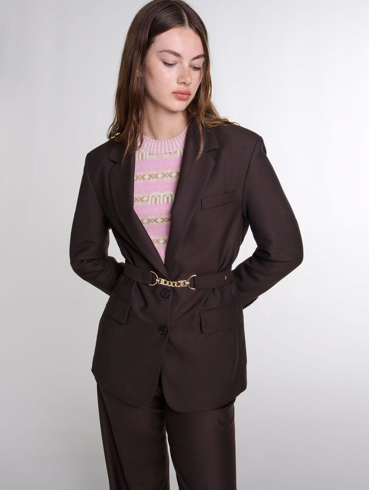 Giacca da tailleur con cintura
