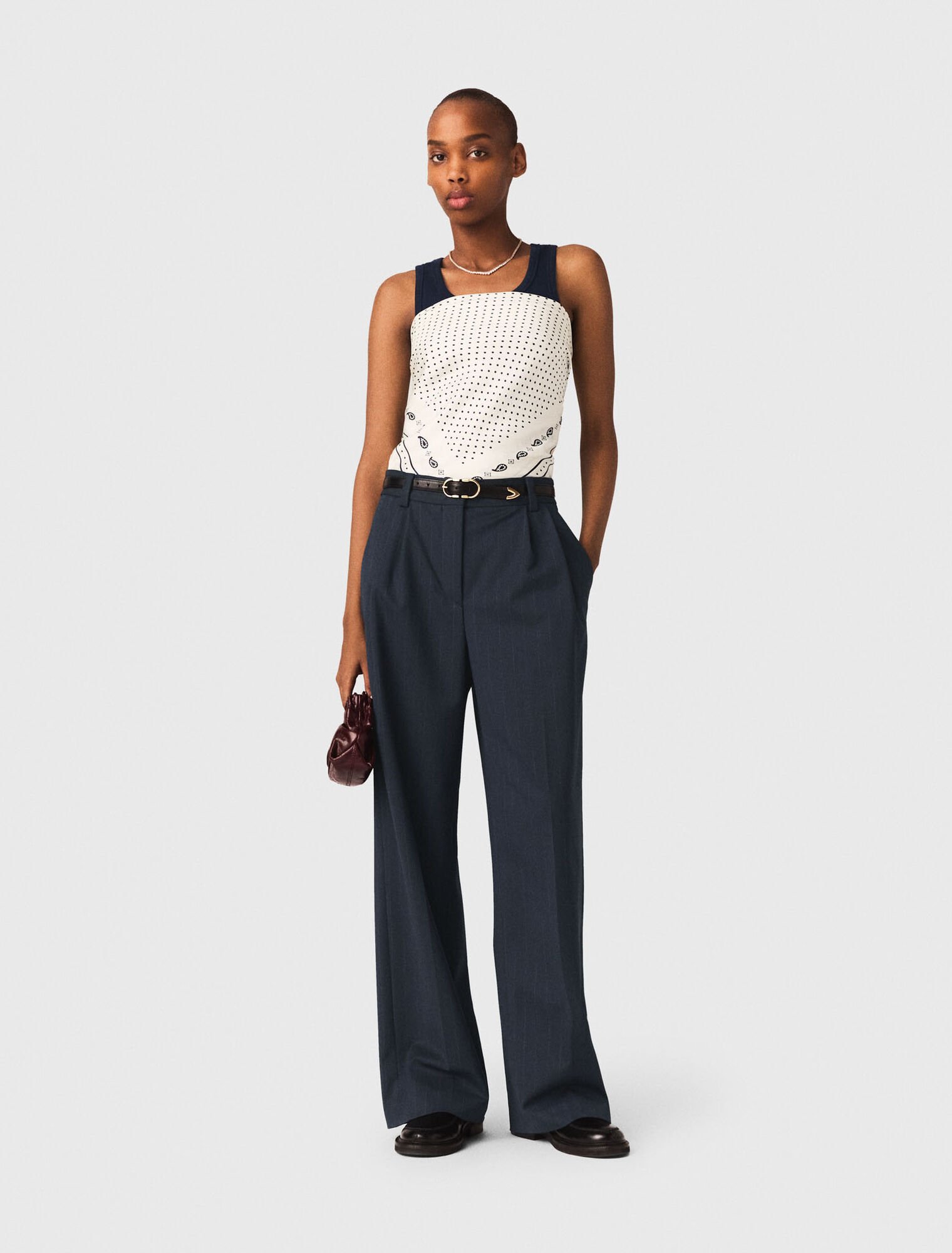 Pantaloni da tailleur a righe