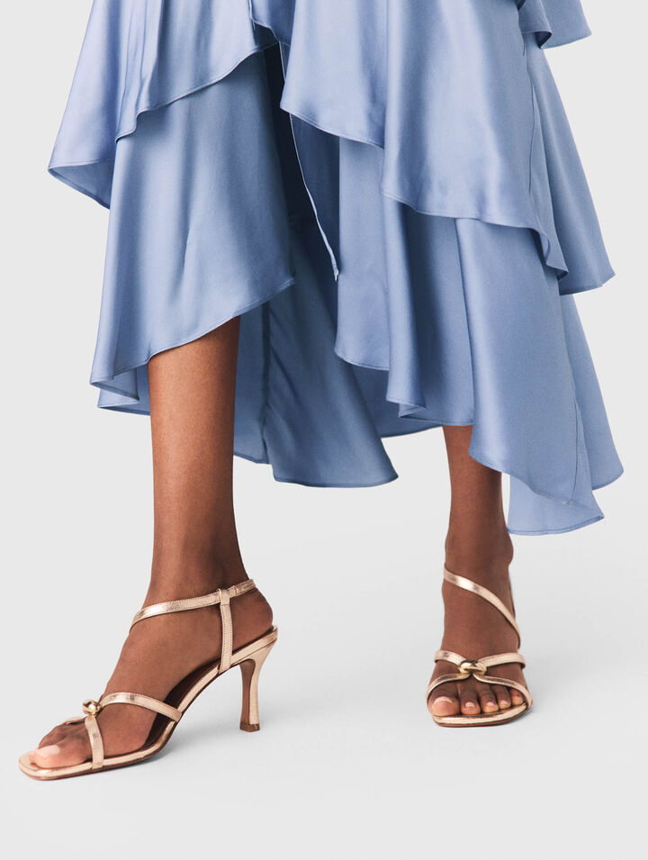 Sandali multilistini metallizzati