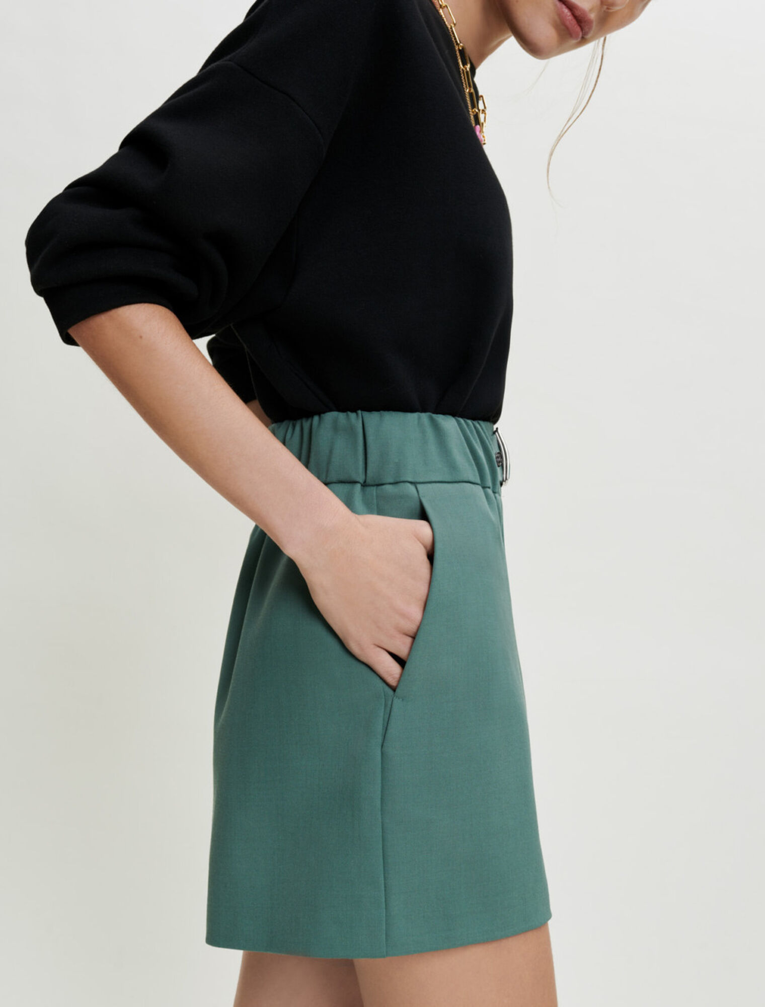 Pantaloncini sartoriali elasticizzati