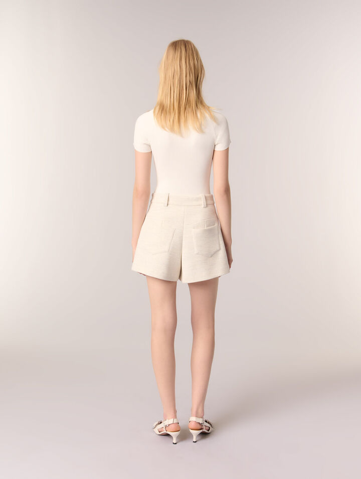 Shorts in tweed e lurex