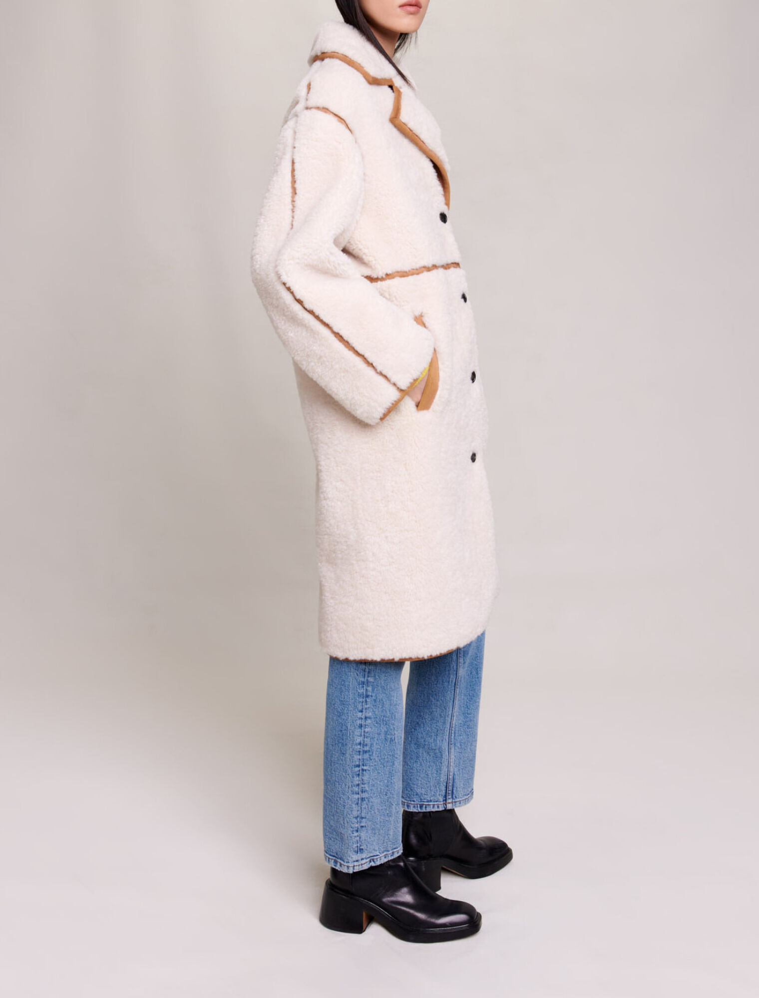 Cappotto lungo patchwork