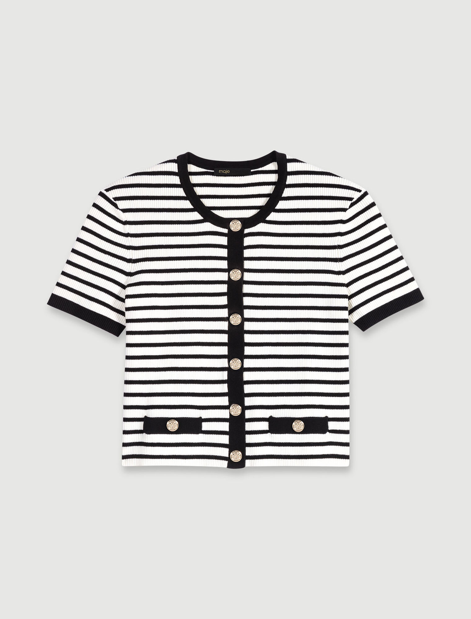 Cardigan in maglia a maniche corte