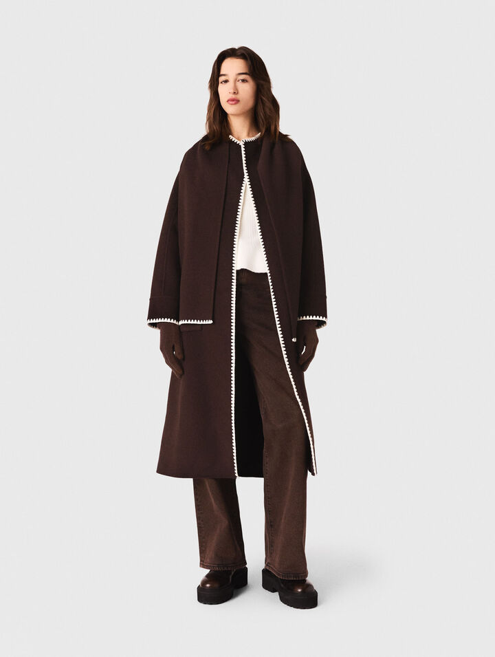 Cappotto double face ricamato